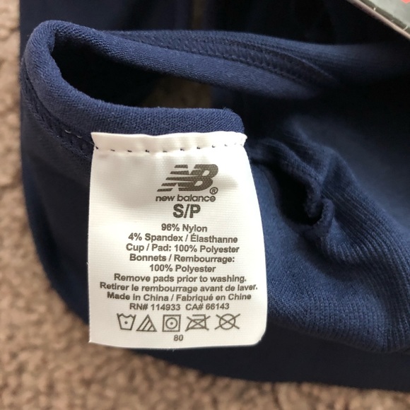 New Balance Navy Sports Bra - Picture 9 of 9